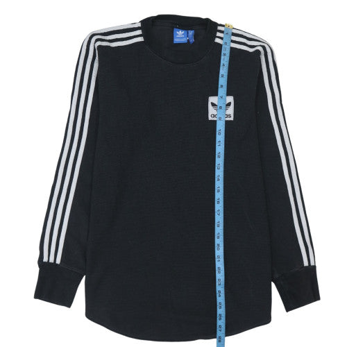 Adidas Men's Black Crew Neck Long Sleeve Pullover Sweatshirt M
