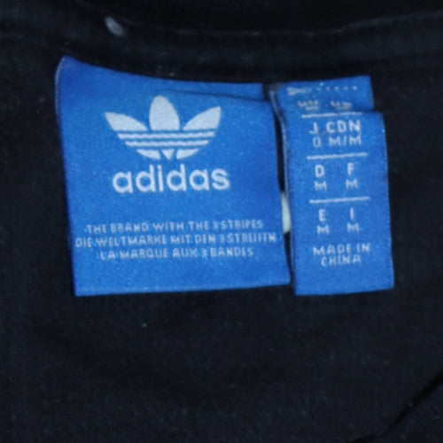 Adidas Men's Black Crew Neck Long Sleeve Pullover Sweatshirt M