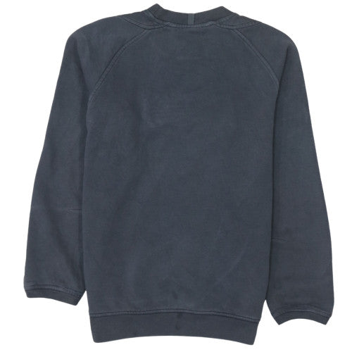 Adidas Boys Blue Crew Neck Sweatshirt Size 14 Years Logo Fleece Pullover