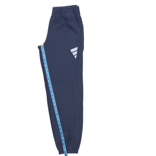 Adidas Boys Blue Jogger Trousers 13-14 Years Cotton Fleece Sweatpants