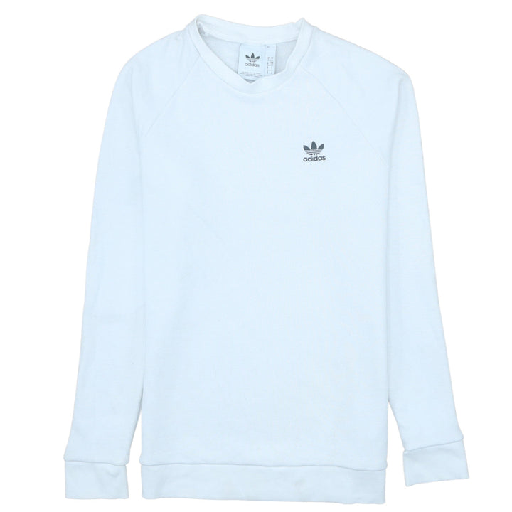 Adidas Men's White Crew Neck Pullover Sweatshirt Size S