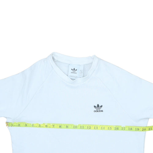 Adidas Men's White Crew Neck Pullover Sweatshirt Size S