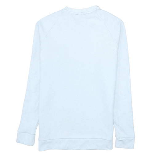 Adidas Men's White Crew Neck Pullover Sweatshirt Size S