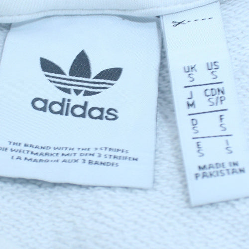 Adidas Men's White Crew Neck Pullover Sweatshirt Size S