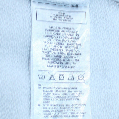 Adidas Men's White Crew Neck Pullover Sweatshirt Size S