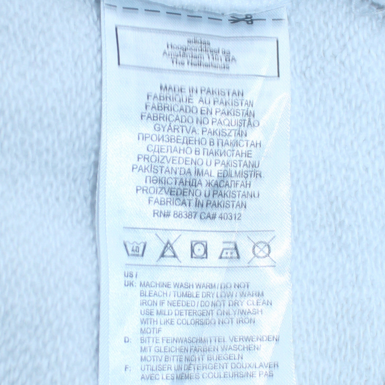 Adidas Men's White Crew Neck Pullover Sweatshirt Size S