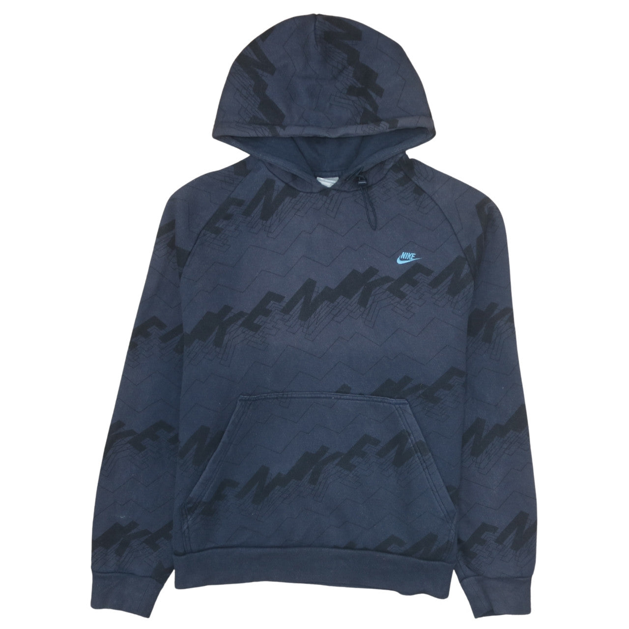 Nike Mens Blue Pullover Hoodie Size L Regular Fit Sportswear