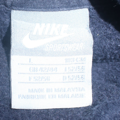 Nike Mens Blue Pullover Hoodie Size L Regular Fit Sportswear