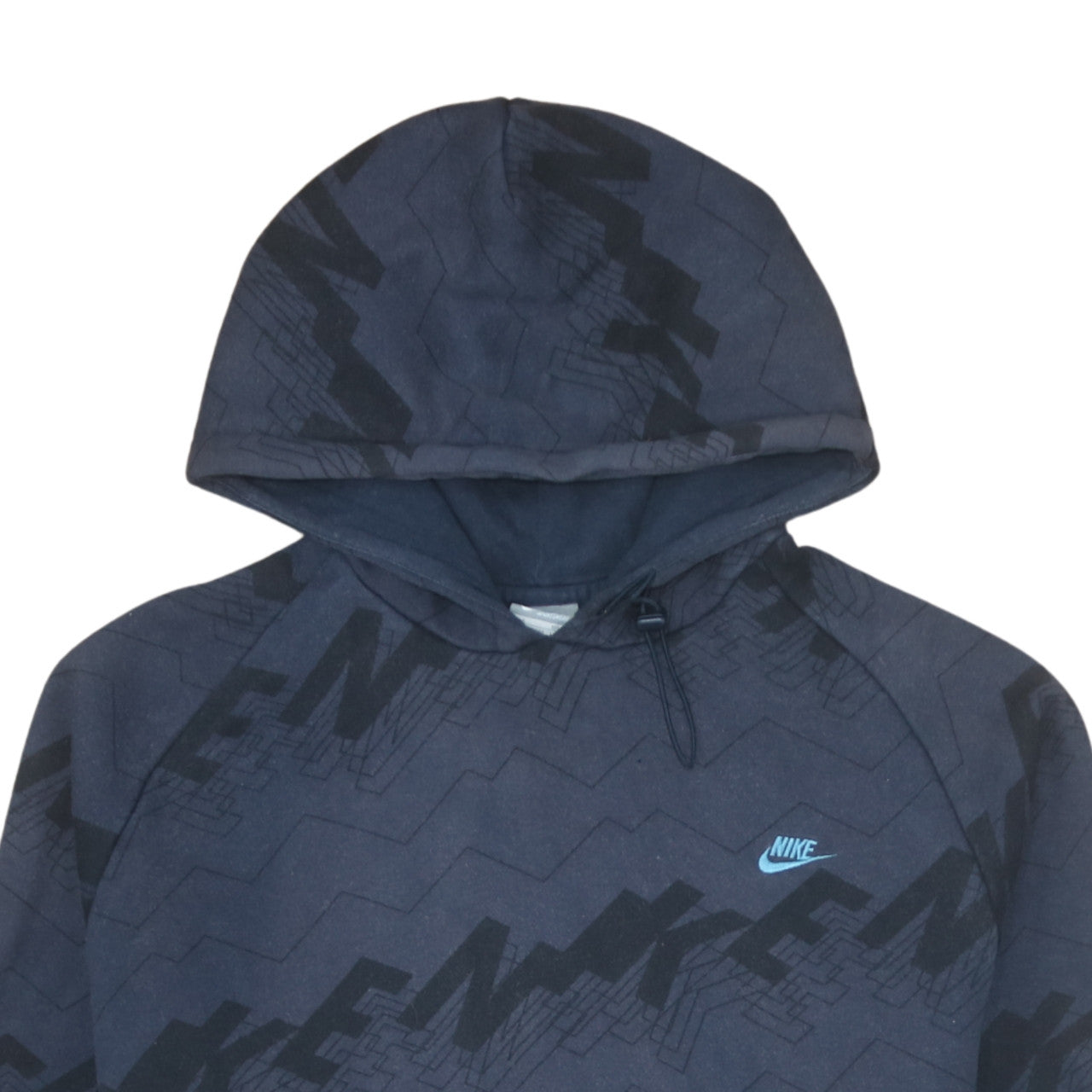 Nike Mens Blue Pullover Hoodie Size L Regular Fit Sportswear