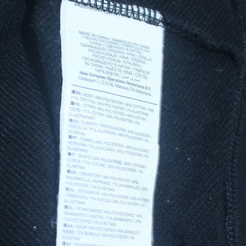 Nike Women Black Dri-FIT Pullover Sweatshirt L Crew Neck