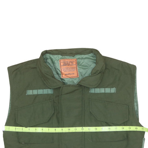 Schott Bros Inc Men’s Green Military Nylon Lined Waistcoat M