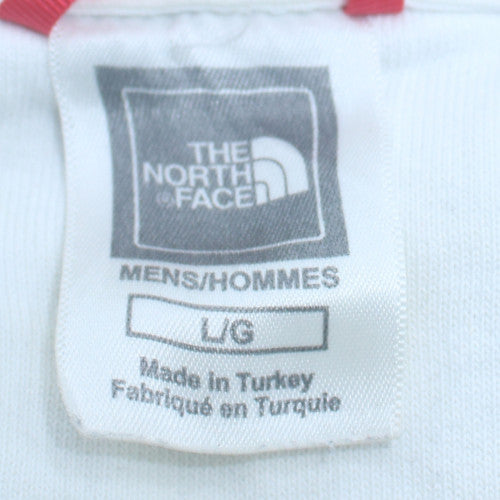The North Face Men's White Pullover Sweatshirt L Logo Crew Neck