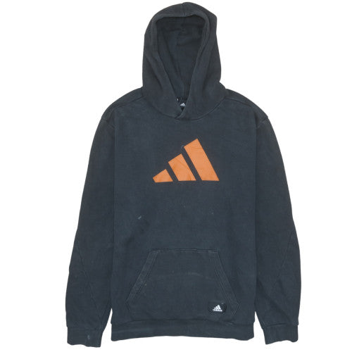 Adidas Men's Black Pullover Hoodie Medium Logo Fleece Sweatshirt