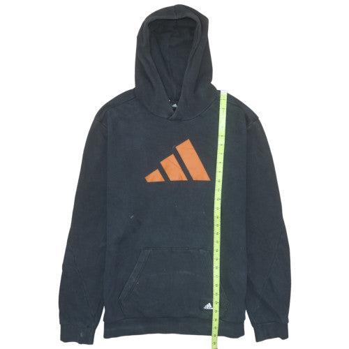 Adidas Men's Black Pullover Hoodie Medium Logo Fleece Sweatshirt