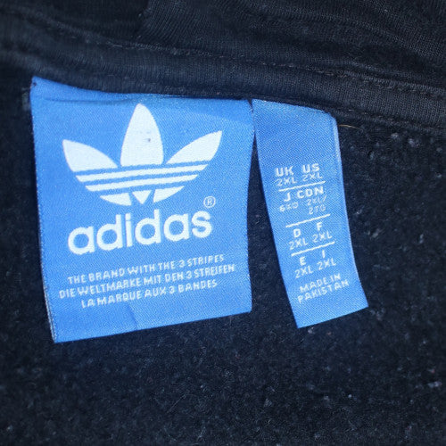 adidas Mens Black Full Zip Hoodie 2XL Fleece Sportswear