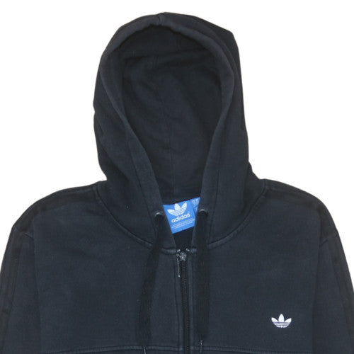 adidas Mens Black Full Zip Hoodie 2XL Fleece Sportswear