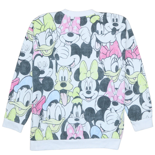Disney at George Women White Multicoloured Pullover Sweatshirt L