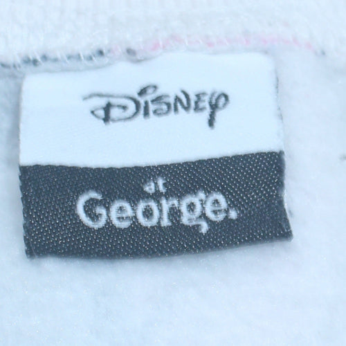Disney at George Women White Multicoloured Pullover Sweatshirt L