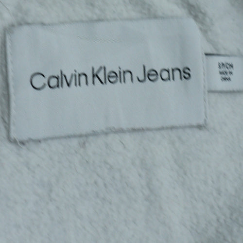 Calvin Klein Jeans Womens Grey Cotton Blend Pullover Sweatshirt Size S