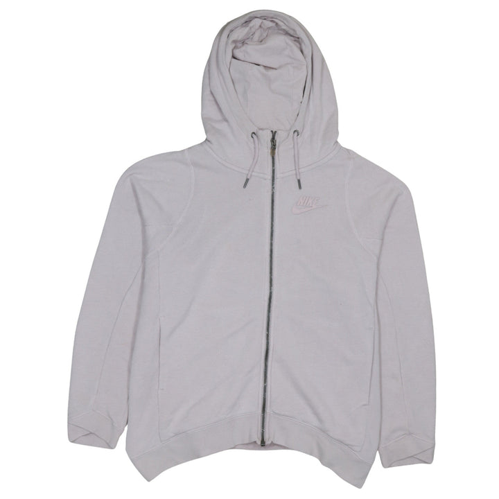 Nike Women’s Beige Full Zip Hoodie Medium Cotton Blend