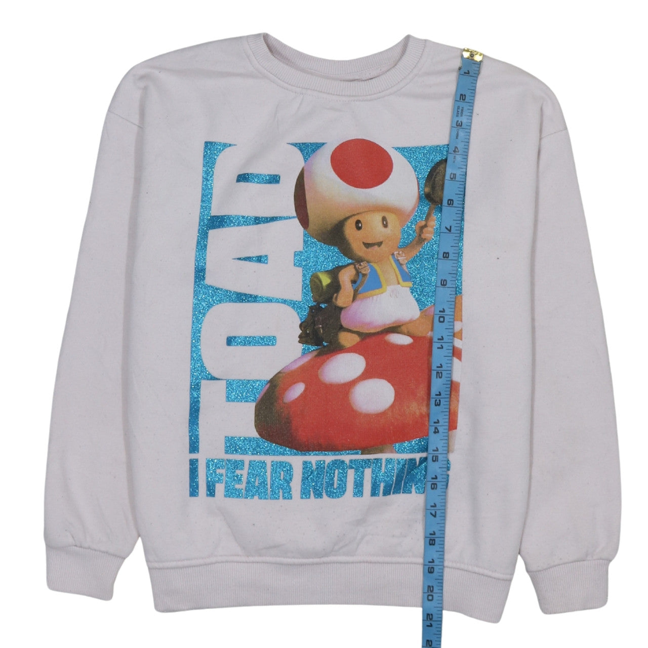 Primark Girls White Toad Super Mario Bros Sweatshirt 11 Years Pullover