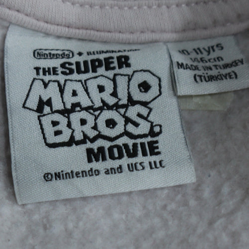 Primark Girls White Toad Super Mario Bros Sweatshirt 11 Years Pullover