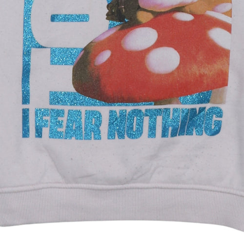 Primark Girls White Toad Super Mario Bros Sweatshirt 11 Years Pullover