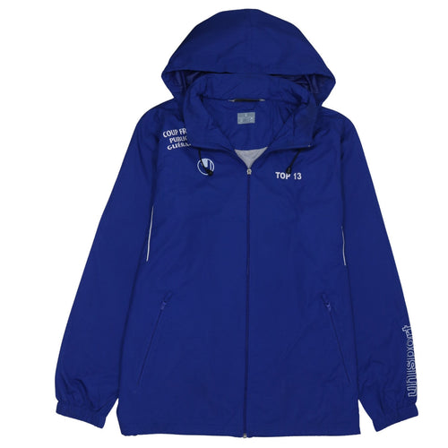 Uhlsport Men's Blue Hooded Windbreaker Jacket Size L 42in Chest