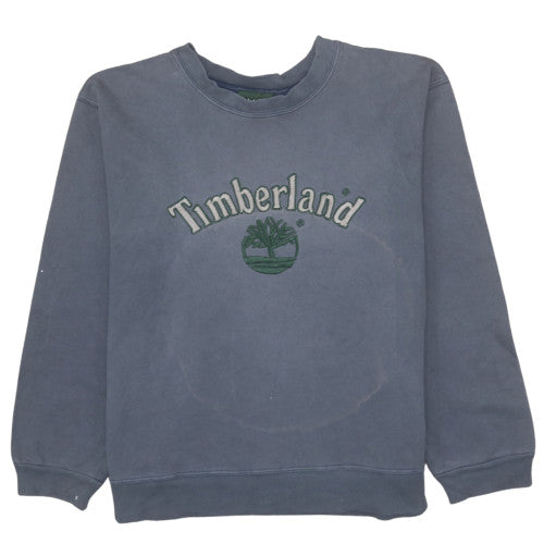 Timberland Men's Blue Embroidered Logo Pullover Sweatshirt M