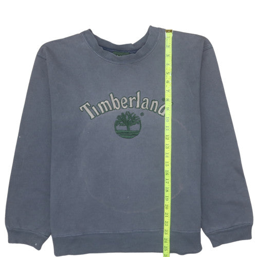 Timberland Men's Blue Embroidered Logo Pullover Sweatshirt M