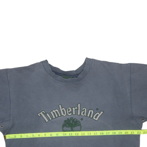 Timberland Men's Blue Embroidered Logo Pullover Sweatshirt M