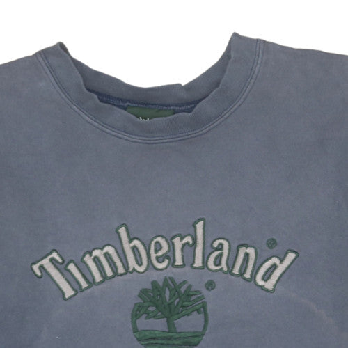 Timberland Men's Blue Embroidered Logo Pullover Sweatshirt M