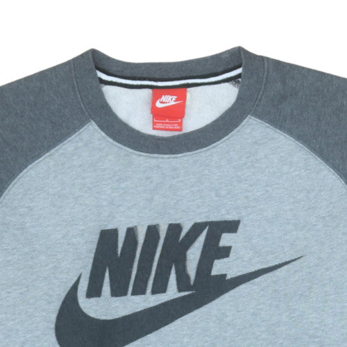 Nike Men's Grey Air Logo Pullover Sweatshirt Size L
