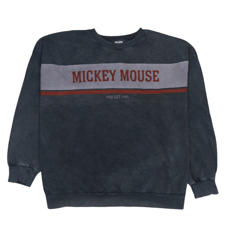 Disney at George Womens Black 2XL Mickey Mouse Pullover Sweatshirt