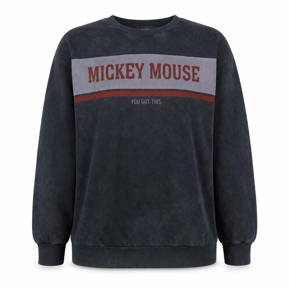 Front view of Disney at George women’s black 2xl mickey mouse pullover sweatshirt