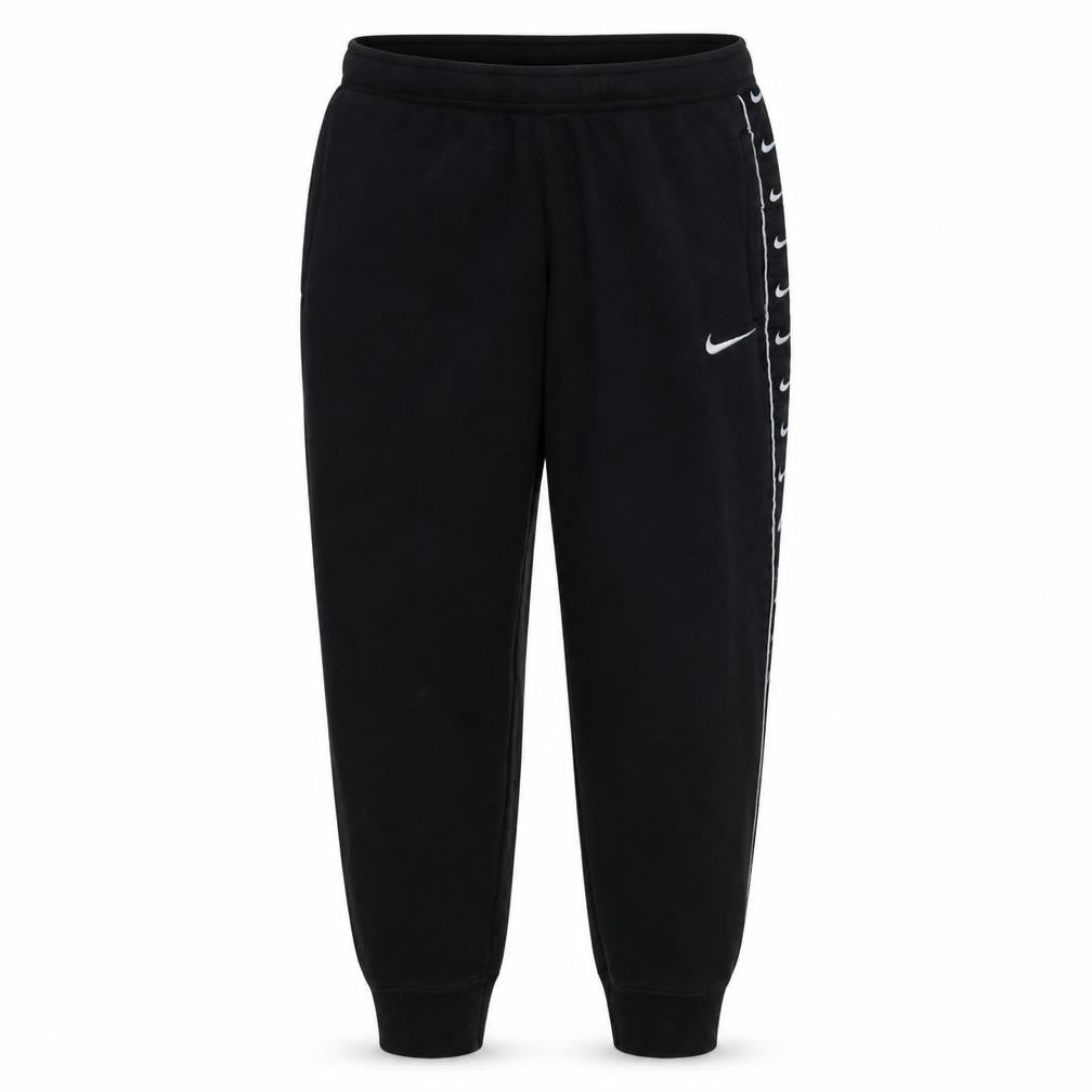Front view of Nike Men's Black Jogger Sweatpants S Regular Fit Fleece Logo