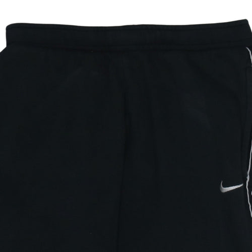 Nike Men's Black Jogger Sweatpants S Regular Fit Fleece Logo