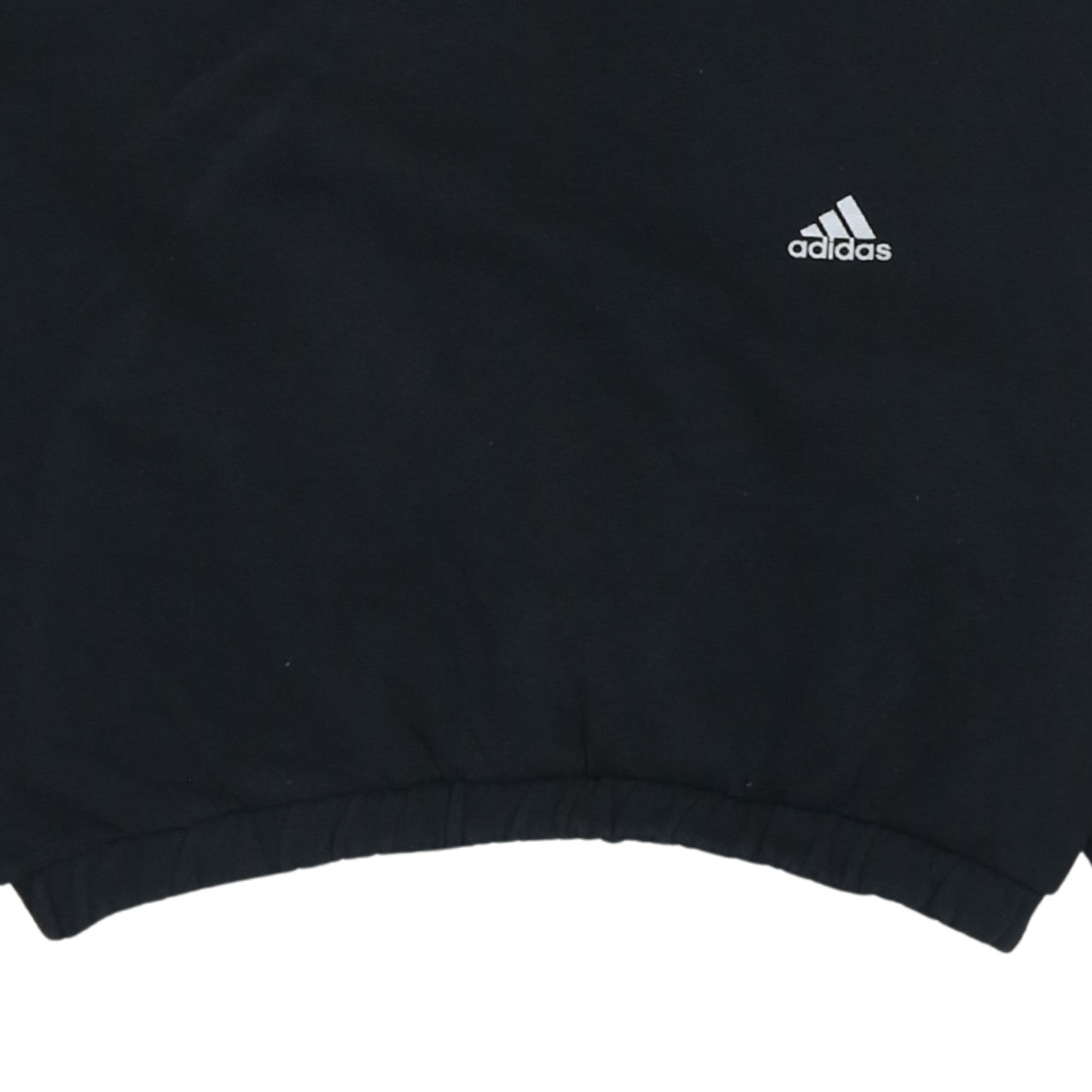 Adidas Women's Black Cropped Sweatshirt Size M Crew Neck Logo