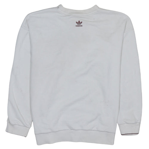 Adidas Womens White Tennis Academy Pullover Sweatshirt Size 10
