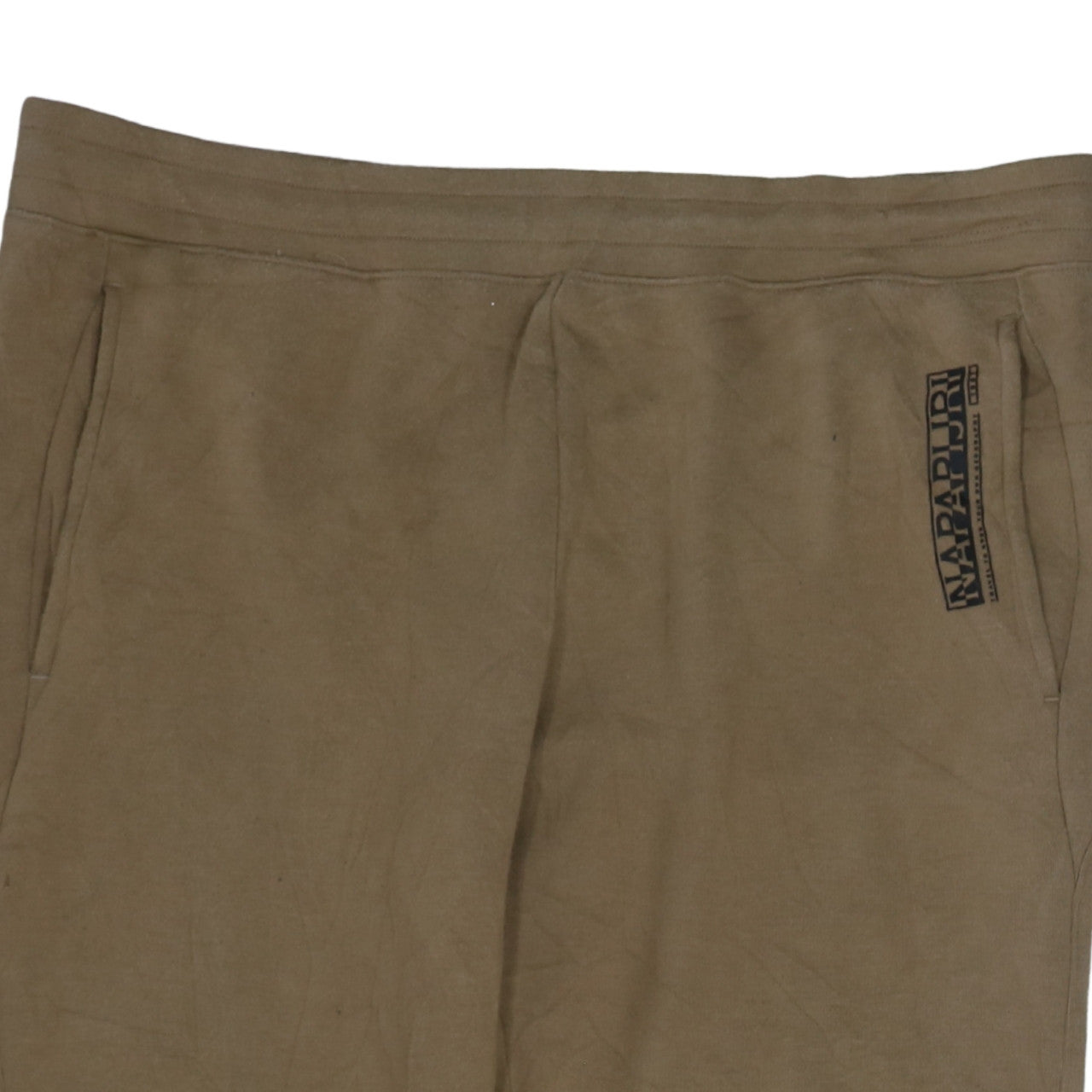 Napapijri Men Brown Jogger Trousers L Regular Fit Cotton Blend