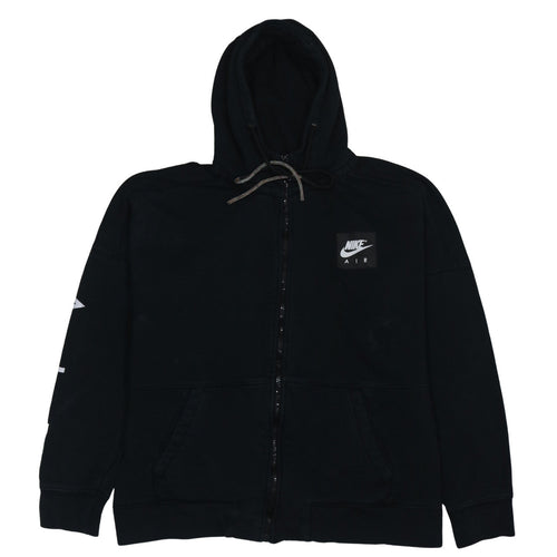 Nike Air Mens Black XL Full Zip Hoodie Fleece Sweatshirt