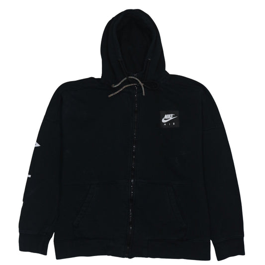 Nike Air Mens Black XL Full Zip Hoodie Fleece Sweatshirt