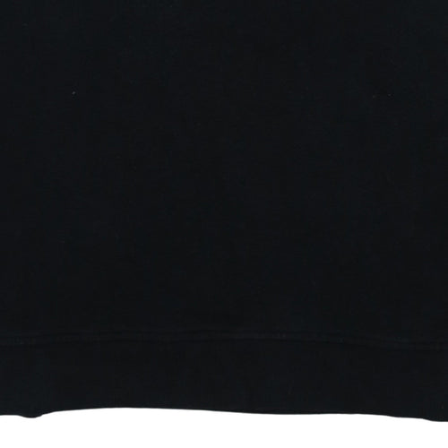 Dickies Mens Black Large Crew Neck Logo Pullover Sweatshirt