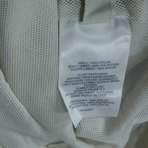 Lands' End Women White Nylon Mid-Length Jacket L