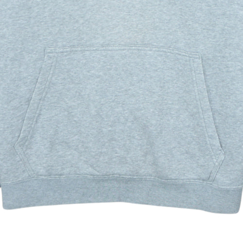 Nike Men's Grey Pullover Hoodie M Embroidered Logo Fleece Sweatshirt