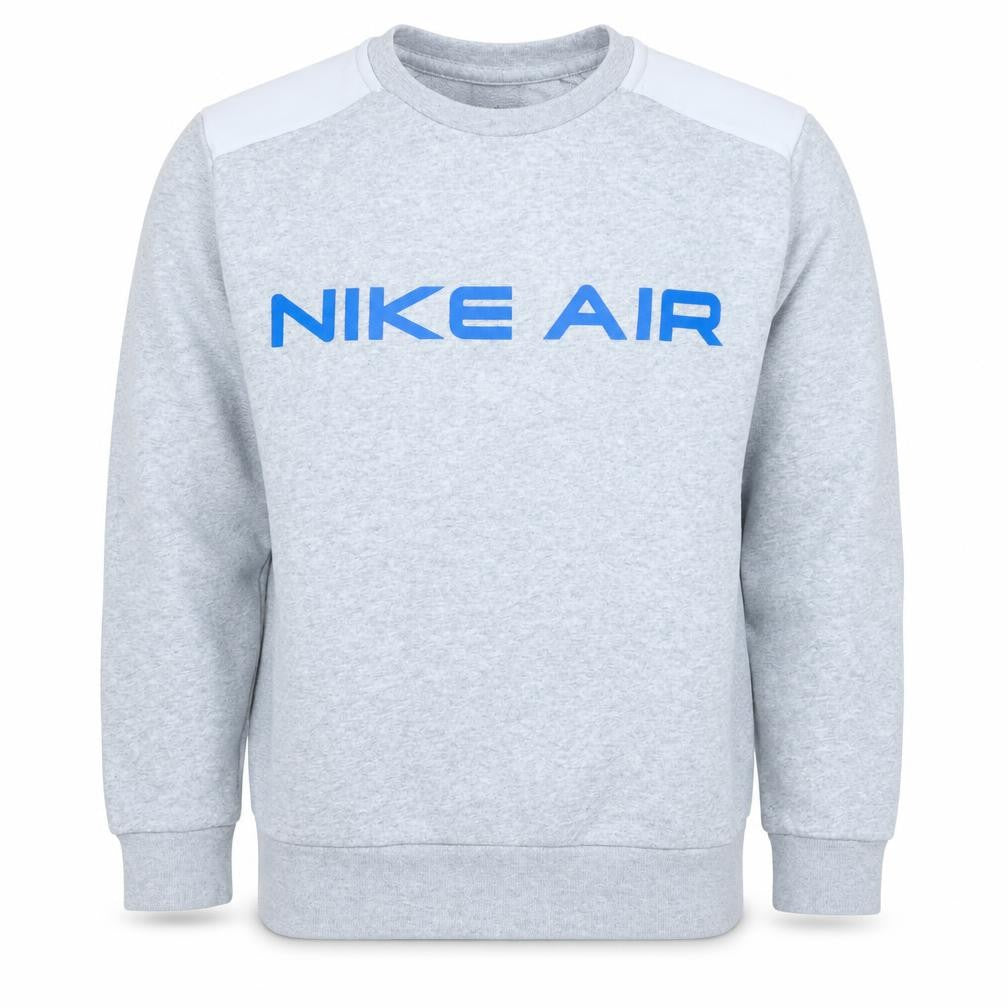 Front view of Nike Men's Grey Crew Neck Pullover Sweatshirt, size M