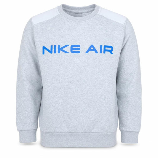 Front view of Nike Men's Grey Crew Neck Pullover Sweatshirt, size M
