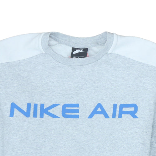 Nike Men's Grey Crew Neck Pullover Sweatshirt Size M