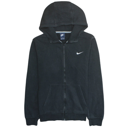 Nike Men's Black Full Zip Hoodie L Fleece Sweatshirt