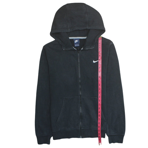 Nike Men's Black Full Zip Hoodie L Fleece Sweatshirt